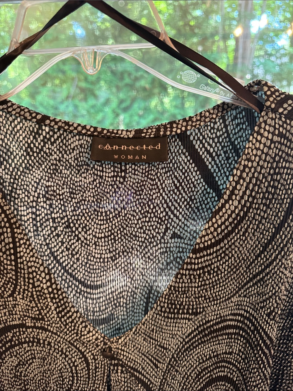 Connected Woman Black & White Swirl Print Dress Size 1x